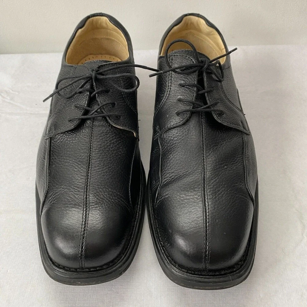 Studio Belvedere Baybridge Black Leather Lace Up Oxford Shoes Mens Size 11 EEE‎